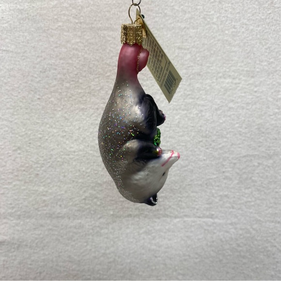 Old World Christmas Blossom Opossum Glass Blown Christmas Tree Ornament Fun - Picture 5 of 14